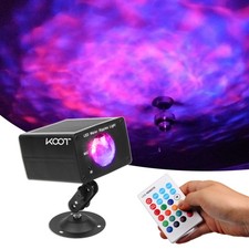 KOOT 16 Color Water Ripple Lights, Sound Activated Flash Water Wave Lights