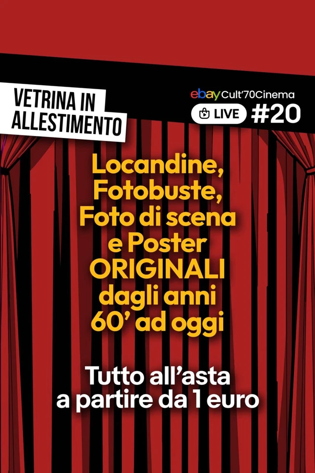 #20 LIVE - Cult70Cinema - Archivio Cinema Vintage Aste da 1€ + Sudden Death
