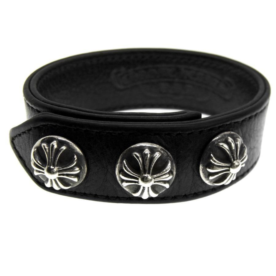 Chrome Hearts 3Btn 2Snp 3 Buttons 2 Snaps Cross Ball Leather Chrome Hearts 3Btn 2Snp 3 Buttons 2 Snaps Cross Ball Leather