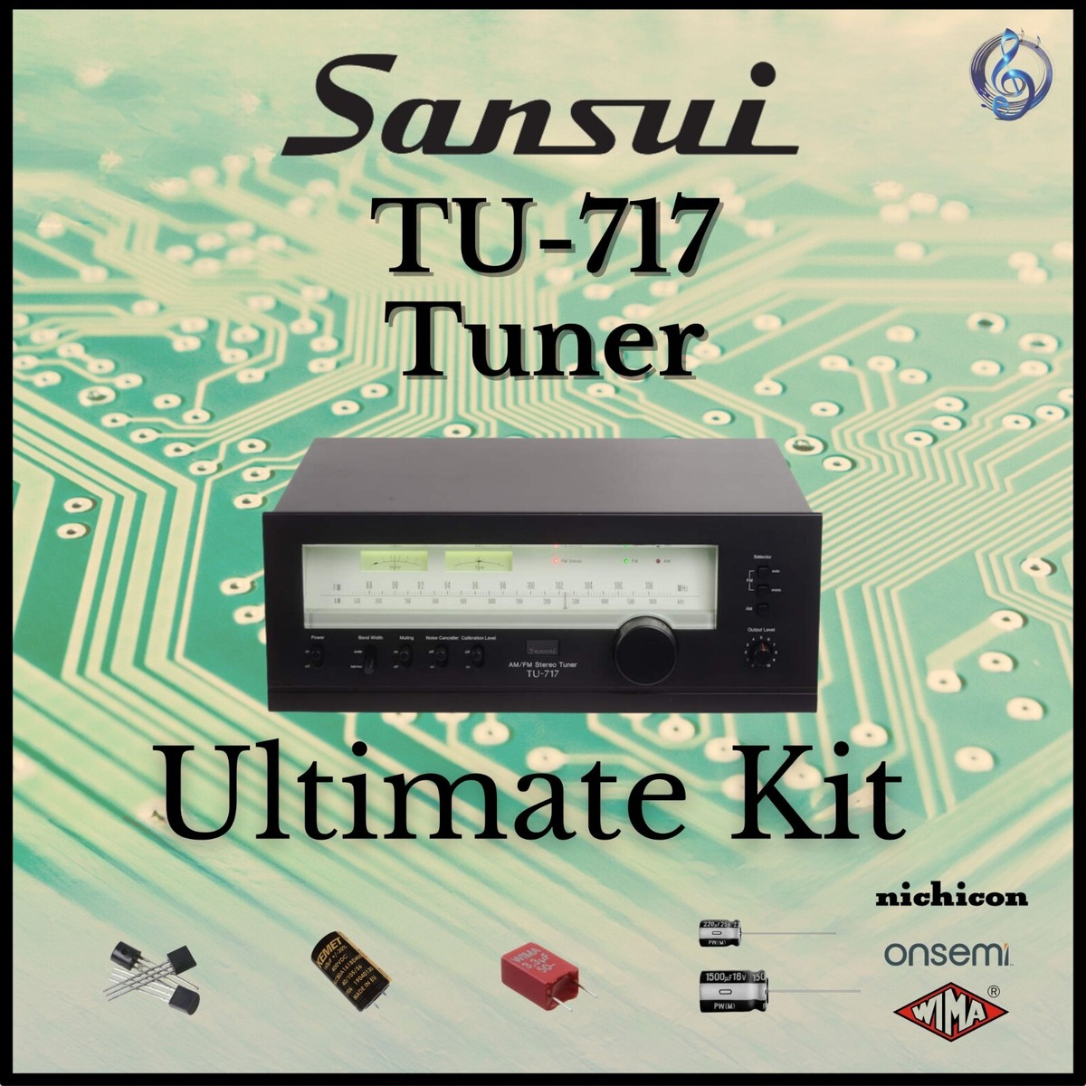 Sansui TU-717 Tuner Ultimate Upgrade Kit Genuine Parts Restoration