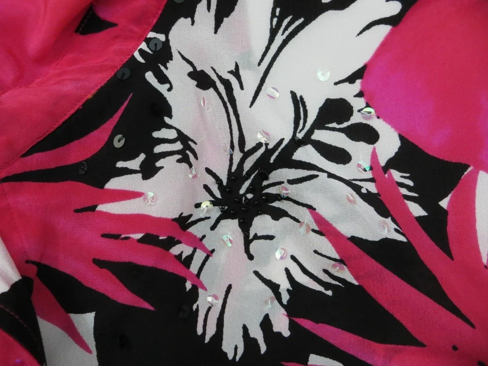 Diane Gilman ~ SM ~ цветочный шелк гибискус ~ 4 шт брюки костюм - новый без ЯРЛЫКОВ - Изображение 4 из 4