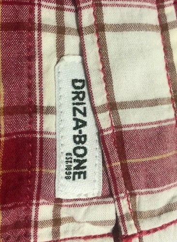 Mens DRIZA-BONE Red/White Check Shirt. Size M. GUC - Picture 6 of 6