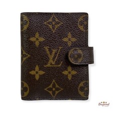 Authentic LOUIS VUITTON Monogram Canvas Leather Mini Address Book Agenda Cover