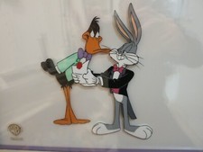 Warner Bros 1994 Academy Awards Bugs Bunny/Daffy Production Cel No. 37473 + COA
