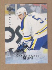 Craig Muni signed 1995-96 UD Be A Player certified card#S14-Buffalo  Sabres
