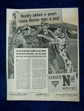 Happy Great Dane Puppy Featured  Conoco Motor Oil  Cedar Rapids  Newsp. Ad 