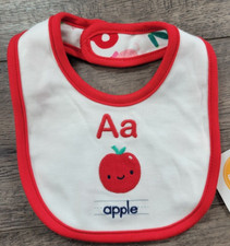 New Baby Girl Gymboree Red A For Apple June Essentials Bib
