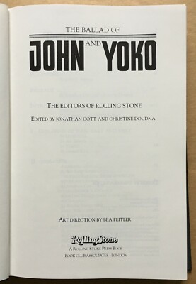 BALLAD OF JOHN & YOKO ~ 1983 UK book club edition ~ HARDBACK BOOK  Ex!!