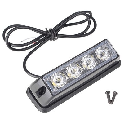 Objektiv + Schraube 4 LED Strobe Blitzlicht DC 12V Universal Für Auto SUV Truck