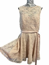 Mori Lee By Madeline Gardner Pink Lace Sleeveless Dress Women's Size 24