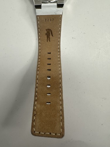 Lacoste Mens Watch LC481292253 New Battery 44MM 8.5" Leather Band C90 - Picture 8 of 12