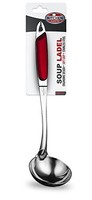 Kitchen Maestro High Quality Stainless Steel, Rubber Coated Grip Soup Ladle, on sale Kitchen Maestro High Quality Stainless Steel, Rubber Coated Grip Soup Ladle, on sale