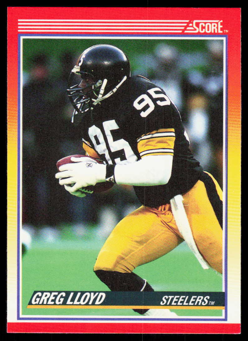 1990 SCORE NFL FOOTBALL Trading Card #279 - GREG LLOYD, Pittsburgh Steelers