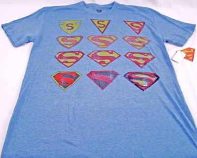 Mens DC Comics Originals Super Hero Superman Short Sleeve T Shirt Size M L