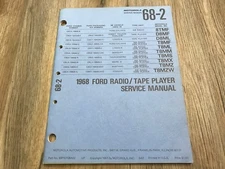 1968 FORD MUSTANG COUGAR T-BIRD USED AM-FM 8 TRACK SERVICE REPAIR MANUAL (54 PG)