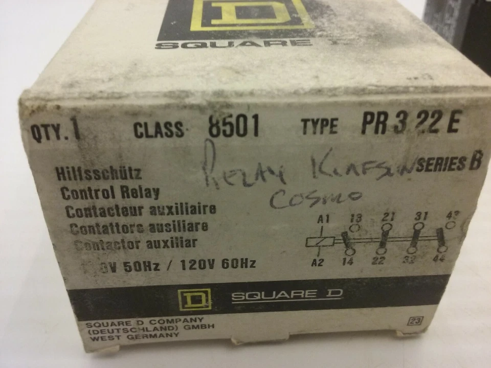 SQUARE D 8501 PR3.22 E CONTROL RELAY 110V 50HZ 120V 60HZ SERIES B NIB - Image 2 of 4