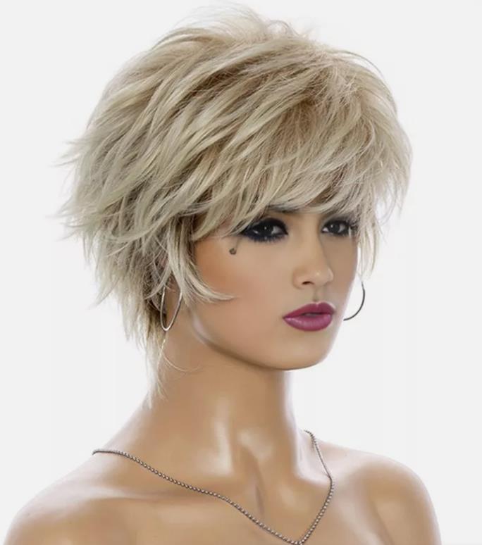 Short Blonde Pixie Cut Wigs for White Women Full Layered  display picture 2
