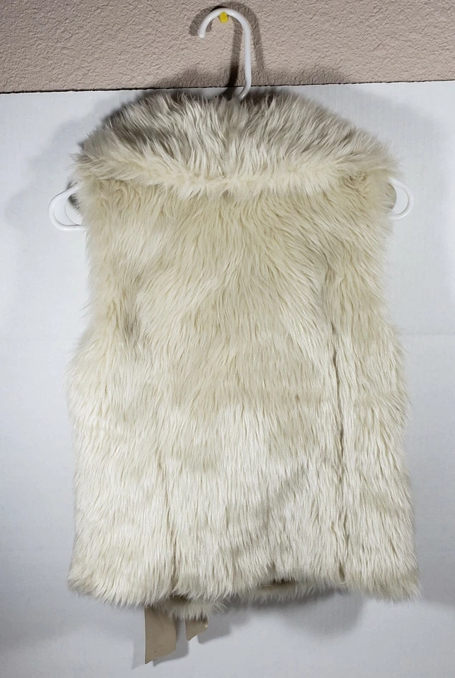 Forever 21 Faux Fur Women’s Vest Cream Taupe Size S, Small - Image 3 of 4