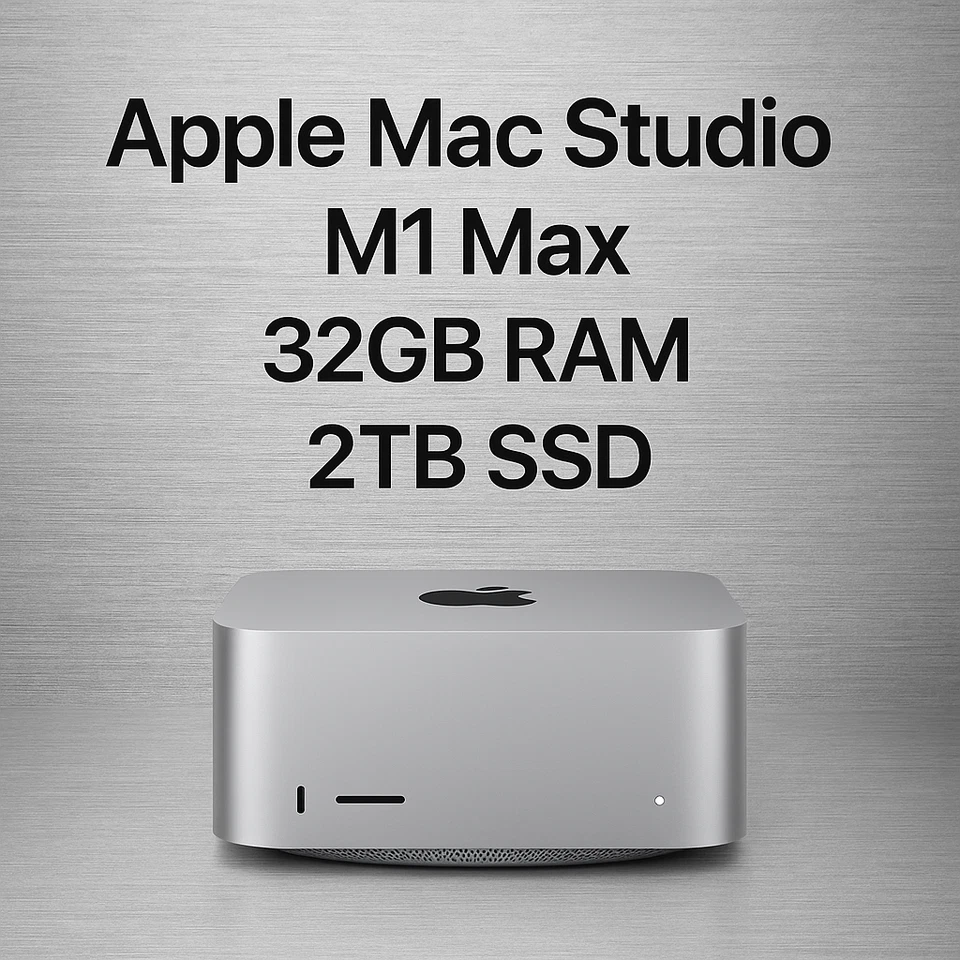 Apple Mac Studio M1 Max 10-Core CPU 24-Core GPU | 32GB RAM | 2TB SSD | ✅Händler✅