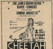 PUBLICITÉ CONCERT SOUL JAMES BROWN CHEETAH LOS ANGELES 1967 RARE