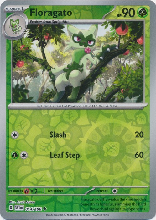 Reverse Holo Floragato 014/198 Scarlet & Violet Base Set