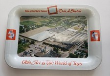 ORIGINAL 1983 OHIO ART BRYAN OHIO ETCH A SKETCH 75TH ANNIVERSARY METAL TRAY
