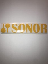 Sonor Drum Head Decal Yellow High Quality Permanent Vinyl Made USA 1.75 X 9  