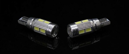 COPPIA LUCI POSIZIONE 10 LED T10 W5W LENTE FIAT FREEMONT 6000K CANBUS NO ERRORE - Picture 2 of 3