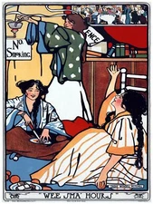 Decor Nouveau Poster. Wee Sma Hours. Fine Wall Graphic Art  Design. 1466