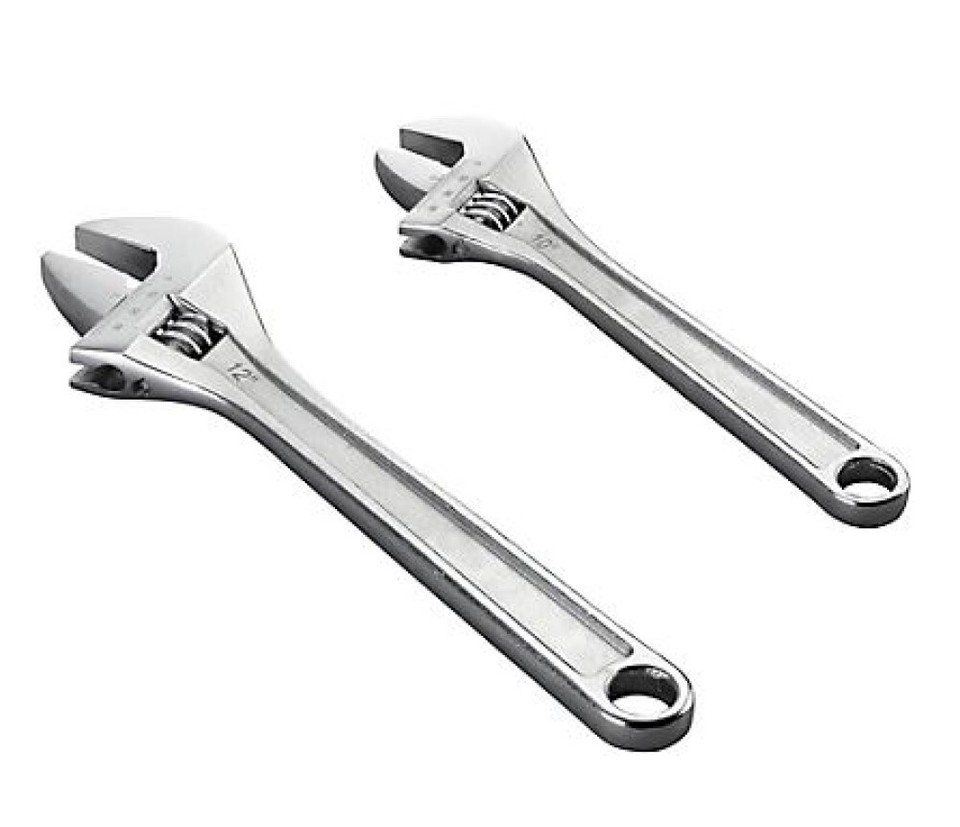 JobSmart JS 4050082 Carbon Steel 10" & 12" Metric Adjustable Wrench Set, 2 pc. eBay