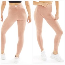 Image of Reebok Natural Dye Leggings Size XL Stretchy Cotton Comfy Coral RRP£52