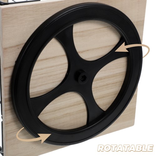Rotating Earring Display Stand Wooden Jewelry Organizer With Hooks For Selling - Picture 5 of 12
