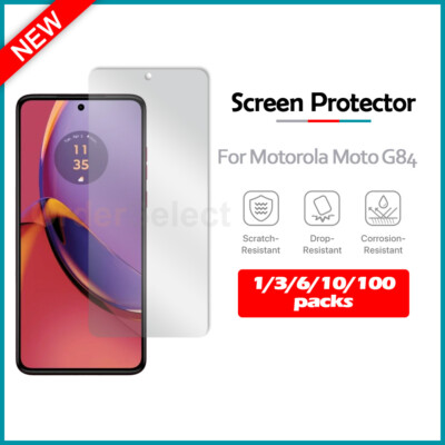1-100 Lot LCD Clear HD Screen Protector for Android Phone Motorola Moto G84