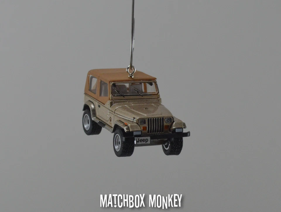 Jeep Wrangler Sahara 1993 techo blando adorno personalizado 1/64 XJ YJ arena beige tostado Foto 3 de 4