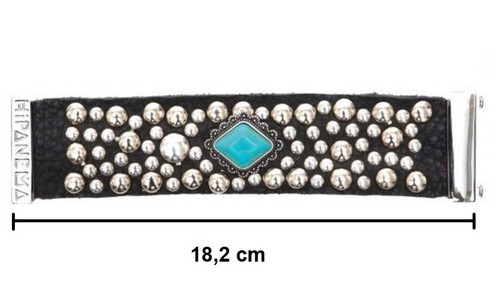 Manchette En Cuir Nubuck Multicolore HIPANEMA - Taille L - Artisanale Et Neuve Sans Emballage