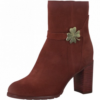 MARCO TOZZI Damen Schuhe 2-85312-27 Chianti Rot 503 Wildleder Freizeit  Stiefel