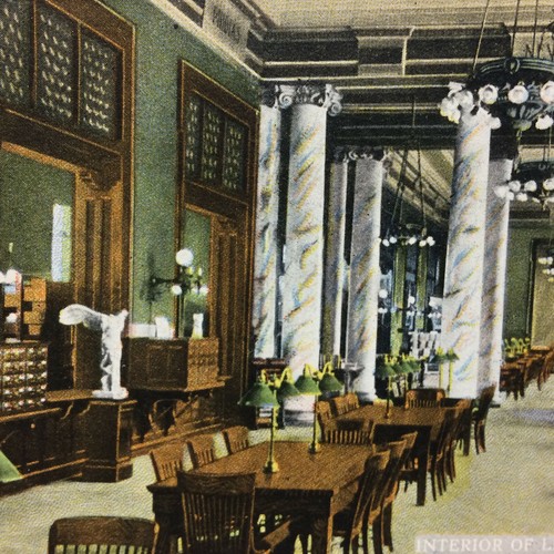 Vintage Postcard College Of Wooster Ohio Library Interior Scene 1915 - 第 2/7 張圖片