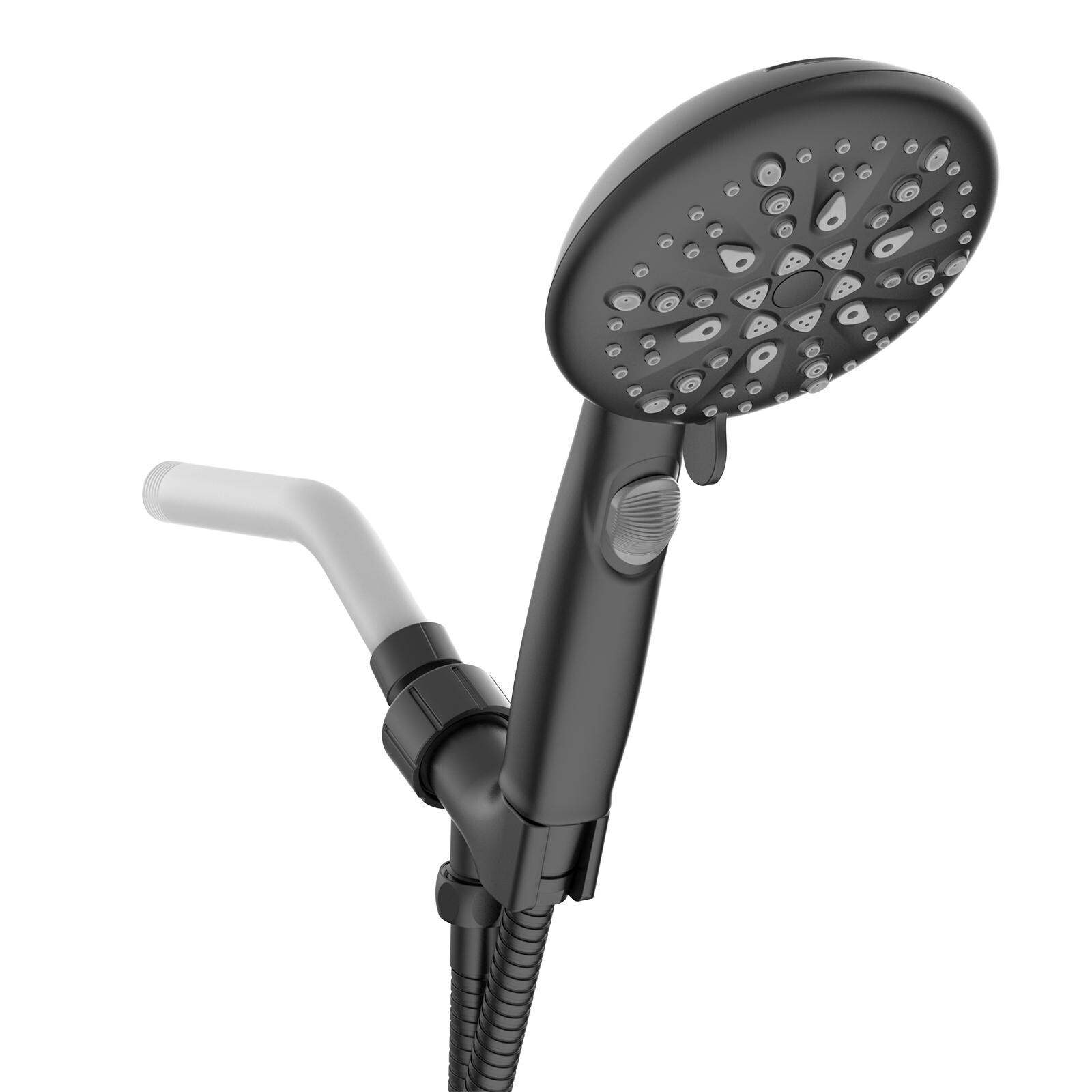 Cobbe 9-Spray Handheld Shower Head with Bracket and Hose