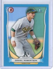 2014 Bowman Daniel Robertson BP36 Prospect Blue 174/500 Oakland Athletics A's