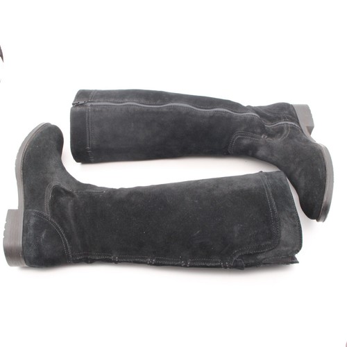 Vera Wang Lavender Women’s Size 8.5 M Knee High Riding Boots Black Suede Shoe - Picture 7 of 10
