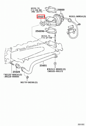 Genuine Toyota Prado 150 120 90 Series KDJ 1KD 3.0 Diesel EGR Valve Gasket - Picture 18 of 20