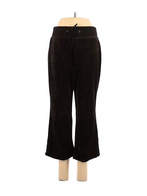 Tek Gear Women Black Velour Pants M 