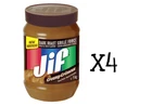 Jif Dark Roast Bold and & Rich Flavor Creamy Peanut Butter 1kg x4 Jars