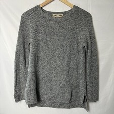 Loft Knit Sweater Gray Long Sleeve Women's XS