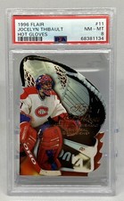 1996-97 Flair Hot Gloves #9 Jocelyn Thibault PSA 8 Montreal Canadiens POP 1