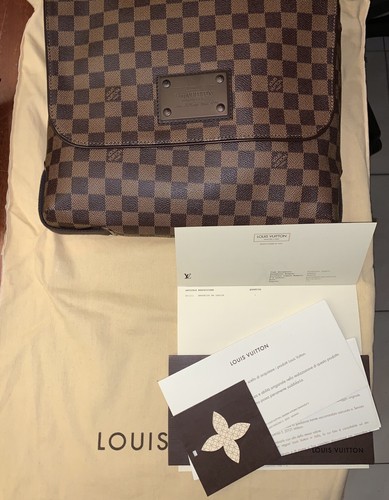Tracolla Borsa Louis Vuitton Brooklyn MM Damier Ebene | eBay