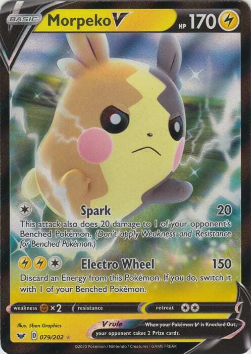 Pokemon - Morpeko V - 079/202 - Sword and Shield - Ultra Rare - Near Mint