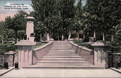 Historic Postcard of Parque de San Juan, Santiago, Cuba - Rare View