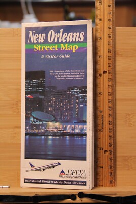 New Orleans Street Map Visitors Guide Delta Air Lines date unknown