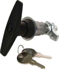 T-Handle Latch with Lock: 4.03" Long x 3-1/4" Wide x 1.130" High